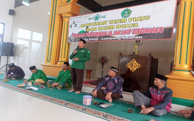 PCNU Kebumen Bersama YP Al-Maarif Sidoharjo Way Panji Gelar Kegiatan Santunan Anak Yatim